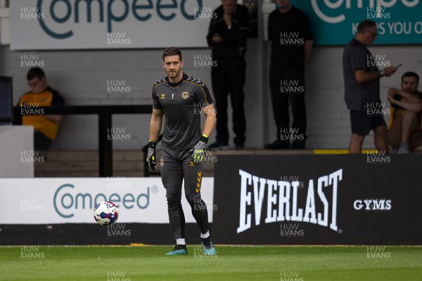 030922 - Newport County v Grimsby Town - Sky Bet League 2 - Newport County goalkeeper Joe Day during the warm up