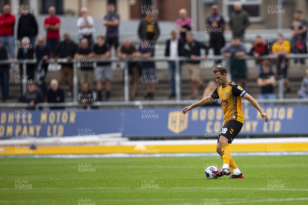 030922 - Newport County v Grimsby Town - Sky Bet League 2 - Mickey Demetriou of Newport County in action