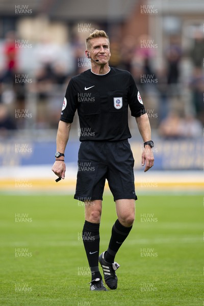 030922 - Newport County v Grimsby Town - Sky Bet League 2 - Referee Scott Oldham during the first half