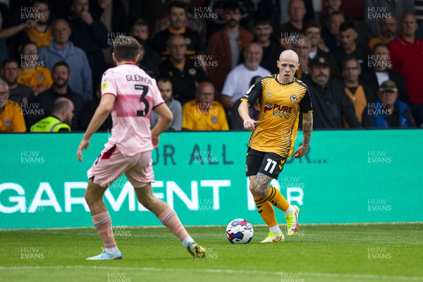 030922 - Newport County v Grimsby Town - Sky Bet League 2 - James Waite of Newport County in action