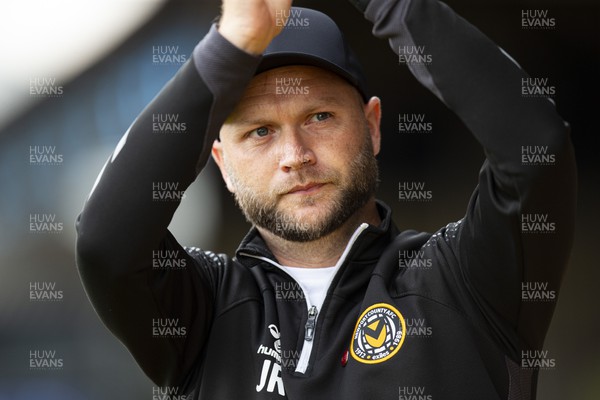 030922 - Newport County v Grimsby Town - Sky Bet League 2 - Newport County manager James Rowberry ahead of kick off