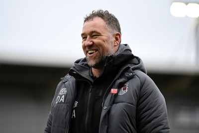 070226 - Newport County v Grimsby Town - Sky Bet League 2 - David Artell, Grimsby Manager