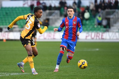 070226 - Newport County v Grimsby Town - Sky Bet League 2 - Tanatswa Nyakuhwa of Newport County