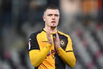 070226 - Newport County v Grimsby Town - Sky Bet League 2 - Cole Jarvis of Newport County at full time