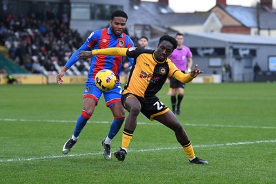 070226 - Newport County v Grimsby Town - Sky Bet League 2 - Nathan Opoku of Newport County