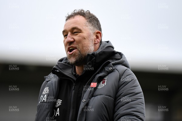 070226 - Newport County v Grimsby Town - Sky Bet League 2 - David Artell, Grimsby Manager