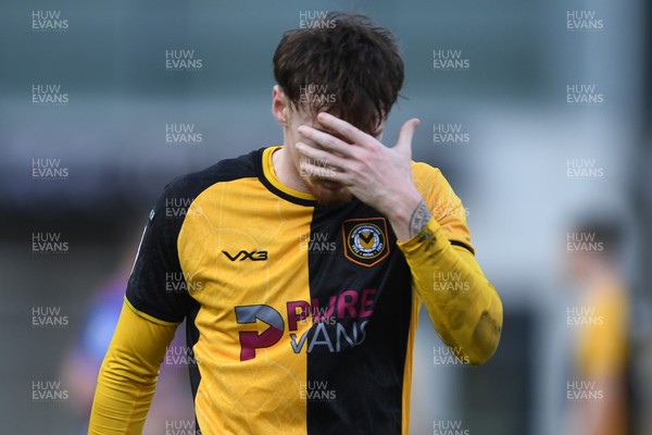 070226 - Newport County v Grimsby Town - Sky Bet League 2 - Michael Spellman of Newport County