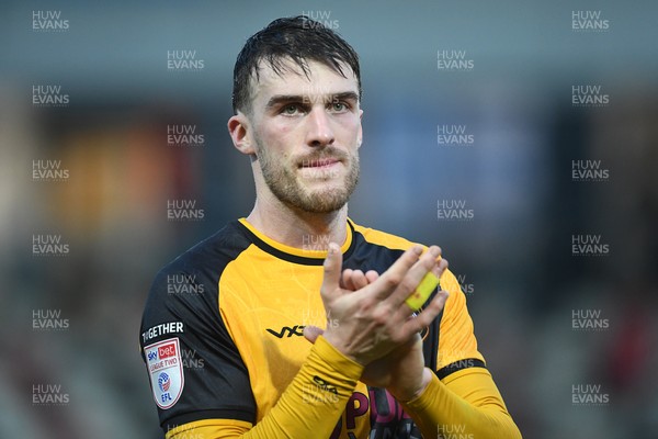 070226 - Newport County v Grimsby Town - Sky Bet League 2 - Ryan Delaney of Newport at full time