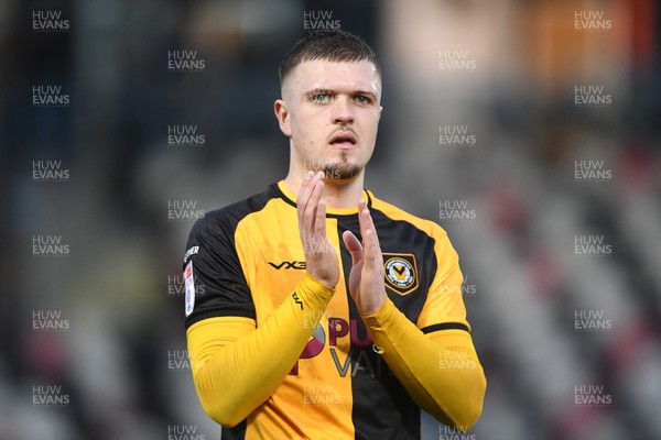 070226 - Newport County v Grimsby Town - Sky Bet League 2 - Cole Jarvis of Newport County at full time