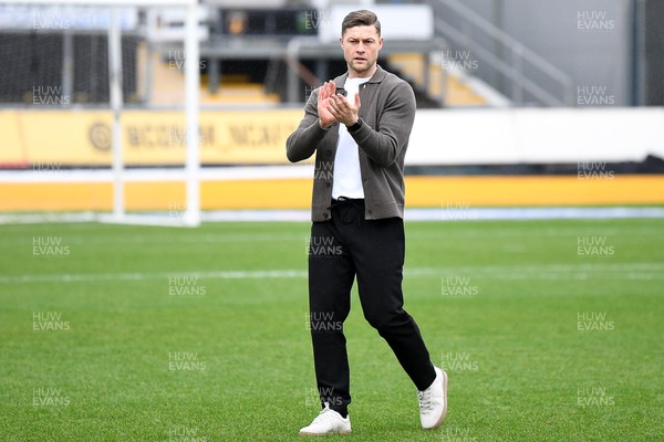 070226 - Newport County v Grimsby Town - Sky Bet League 2 - James Clarke during his lap of honour after retirement from football