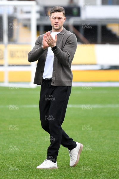 070226 - Newport County v Grimsby Town - Sky Bet League 2 - James Clarke during his lap of honour after retirement from football