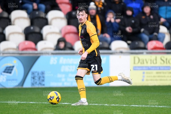 070226 - Newport County v Grimsby Town - Sky Bet League 2 - Michael Spellman of Newport County