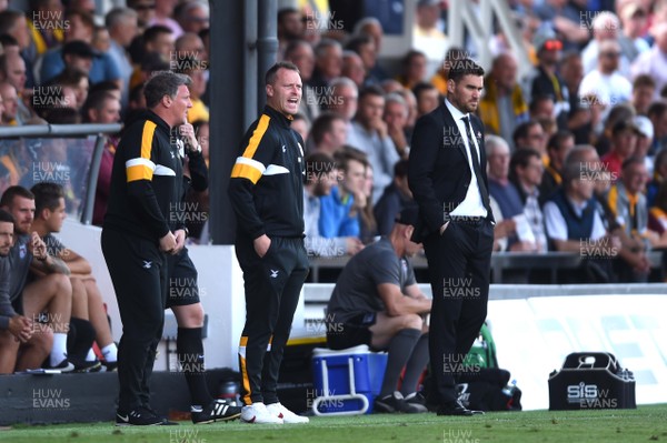 250818 - Newport County v Grimsby Town - SkyBet League 2 - Newport County manager Michael Flynn