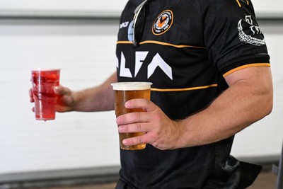 260926 - Newport County v Grimsby Town - Sky Bet League 2 - Newport fans under the stands with Alcohol after Andy Burnham, Prime Minister claims he may lift a ban on Alcohol in Football stands