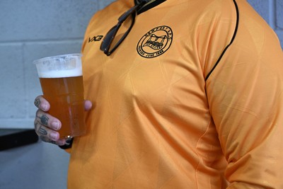 260926 - Newport County v Grimsby Town - Sky Bet League 2 - Newport fans under the stands with Alcohol after Andy Burnham, Prime Minister claims he may lift a ban on Alcohol in Football stands