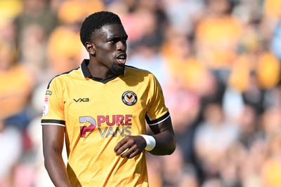 260926 - Newport County v Grimsby Town - Sky Bet League 2 - Michael Adu-Poku of Newport County