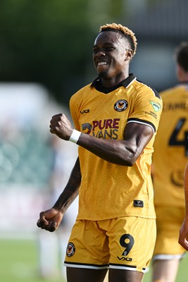 260926 - Newport County v Grimsby Town - Sky Bet League 2 - Shaquille Gwengwe of Newport County celebrates scoring a goal