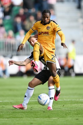 260926 - Newport County v Grimsby Town - Sky Bet League 2 - Yahya Bamba of Newport County