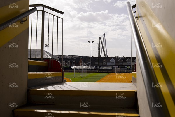 071023 - Newport County v Harrogate Town - Sky Bet League 2 - A general view of Rodney Parade ahead of the match