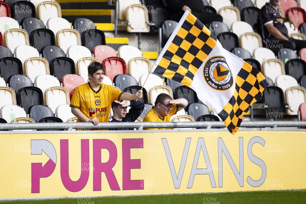 071023 - Newport County v Harrogate Town - Sky Bet League 2 - Newport County supporters ahead of the match