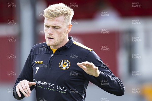 071023 - Newport County v Harrogate Town - Sky Bet League 2 - Will Evans of Newport County  during the warm up