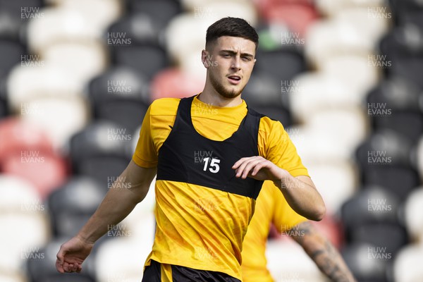 071023 - Newport County v Harrogate Town - Sky Bet League 2 - Josh Seberry of Newport County during the warm up