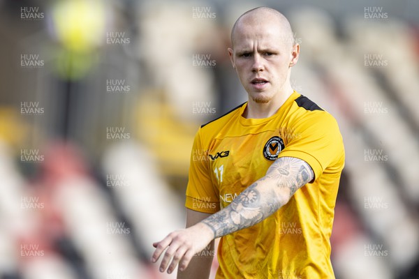 071023 - Newport County v Harrogate Town - Sky Bet League 2 - James Waite of Newport County during the warm up