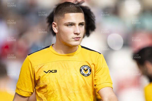 071023 - Newport County v Harrogate Town - Sky Bet League 2 - Corey Evans of Newport County during the warm up