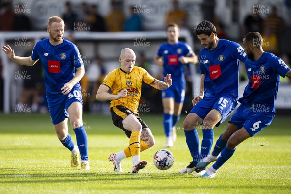 071023 - Newport County v Harrogate Town - Sky Bet League 2 - James Waite of Newport County in action