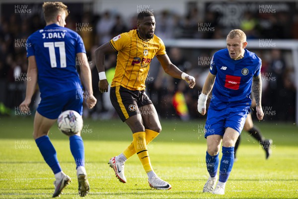 071023 - Newport County v Harrogate Town - Sky Bet League 2 - Omar Bogle of Newport County in action