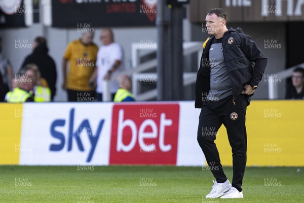 071023 - Newport County v Harrogate Town - Sky Bet League 2 - Newport County manager Graham Coughlan at full time