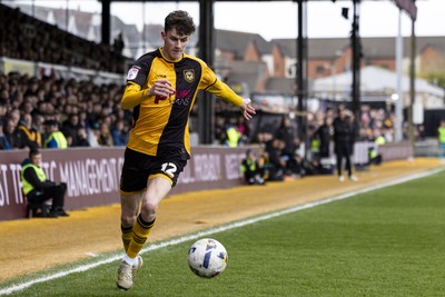 110426 - Newport County v Harrogate Town - Sky Bet League 2 - Joe Thomas of Newport County in action