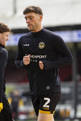 110426 - Newport County v Harrogate Town - Sky Bet League 2 - Cameron Evans of Newport County during the warm up