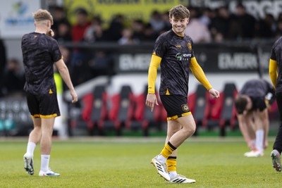 110426 - Newport County v Harrogate Town - Sky Bet League 2 - Ben Lloyd of Newport County during the warm up