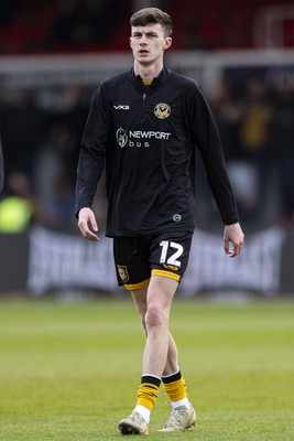 110426 - Newport County v Harrogate Town - Sky Bet League 2 - Joe Thomas of Newport County during the warm up