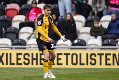 110426 - Newport County v Harrogate Town - Sky Bet League 2 - Ben Lloyd of Newport County in action