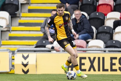 110426 - Newport County v Harrogate Town - Sky Bet League 2 - James Crole of Newport County in action