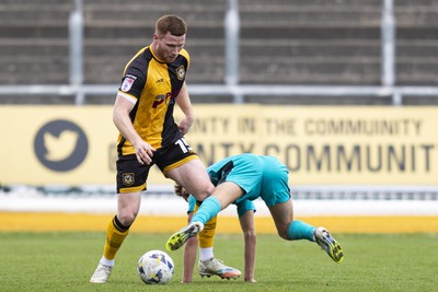 110426 - Newport County v Harrogate Town - Sky Bet League 2 - Lee Jenkins of Newport County in action