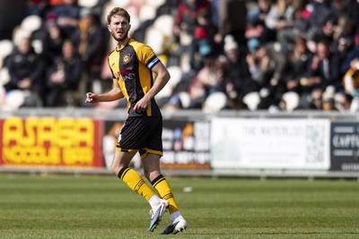 110426 - Newport County v Harrogate Town - Sky Bet League 2 - Matthew Baker of Newport County in action