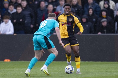 110426 - Newport County v Harrogate Town - Sky Bet League 2 - Bobby Kamwa of Newport County in action