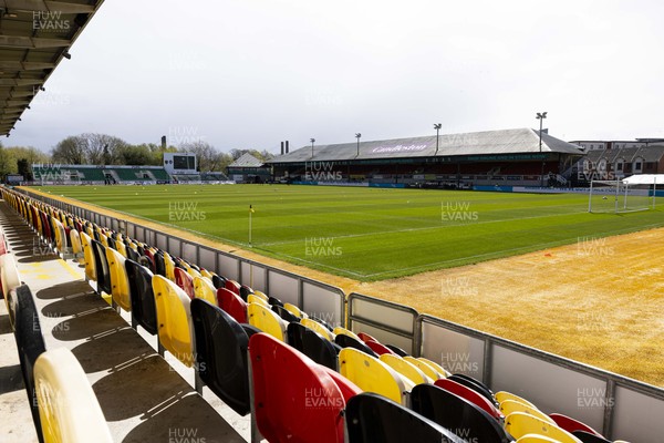 110426 - Newport County v Harrogate Town - Sky Bet League 2 - A general view of Rodney Parade ahead of the match