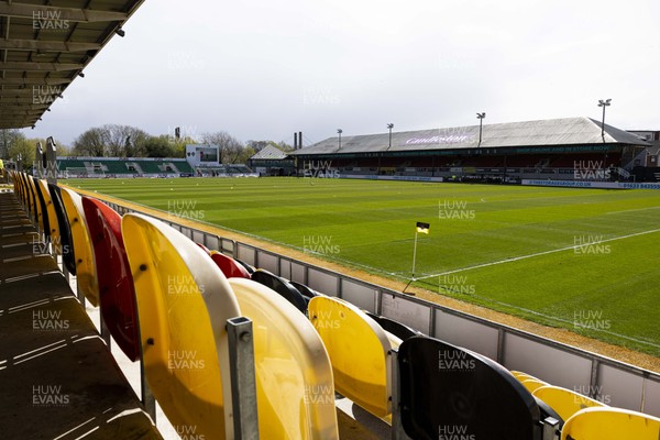 110426 - Newport County v Harrogate Town - Sky Bet League 2 - A general view of Rodney Parade ahead of the match