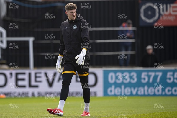 110426 - Newport County v Harrogate Town - Sky Bet League 2 - Newport County goalkeeper Jordan Wright during the warm up