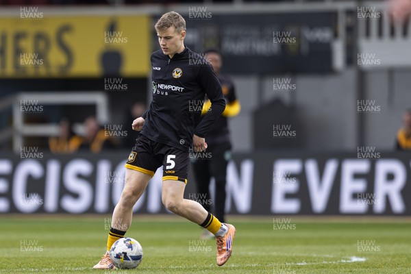 110426 - Newport County v Harrogate Town - Sky Bet League 2 - Sven Sprangler of Newport County during the warm up