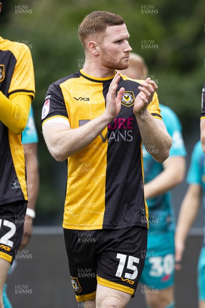 110426 - Newport County v Harrogate Town - Sky Bet League 2 - Lee Jenkins of Newport County ahead of kick off