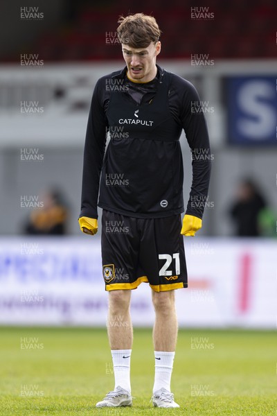 110426 - Newport County v Harrogate Town - Sky Bet League 2 - Michael Spellman of Newport County during the warm up