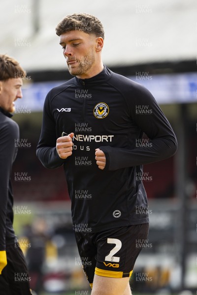 110426 - Newport County v Harrogate Town - Sky Bet League 2 - Cameron Evans of Newport County during the warm up