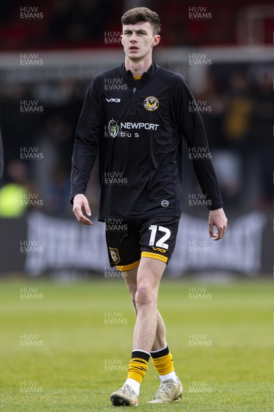 110426 - Newport County v Harrogate Town - Sky Bet League 2 - Joe Thomas of Newport County during the warm up
