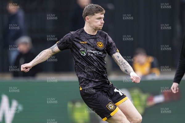 110426 - Newport County v Harrogate Town - Sky Bet League 2 - James Crole of Newport County during the warm up