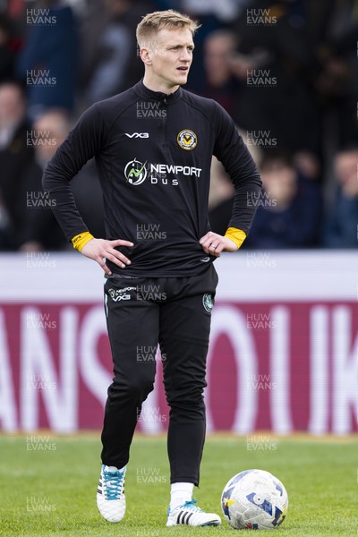 110426 - Newport County v Harrogate Town - Sky Bet League 2 - Matt Smith of Newport County during the warm up